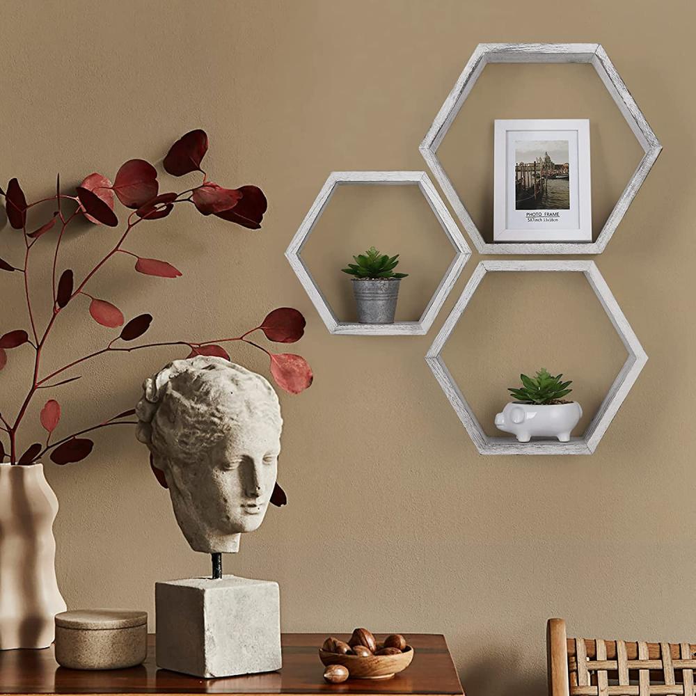 Hexagonal Floating Rops Wall Mounted Set