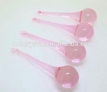 Pink Crystal Glass Chandelier Raindrop Prisms MH-12773