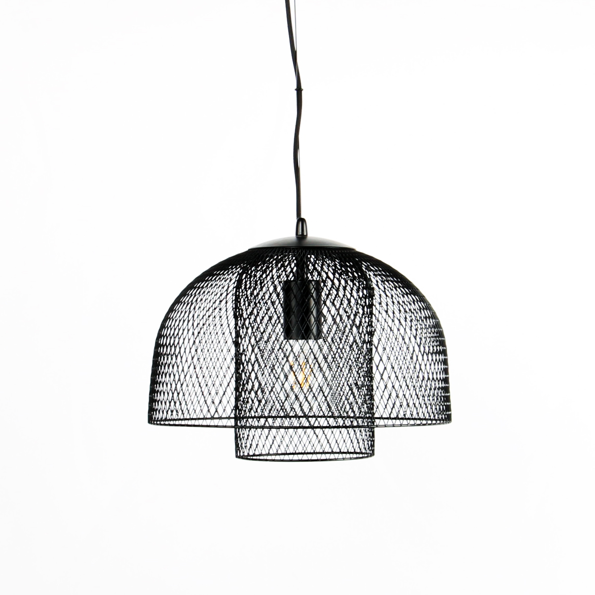 Double layered mesh shade pendant light (2) Double layered mesh shade pendant light (2)