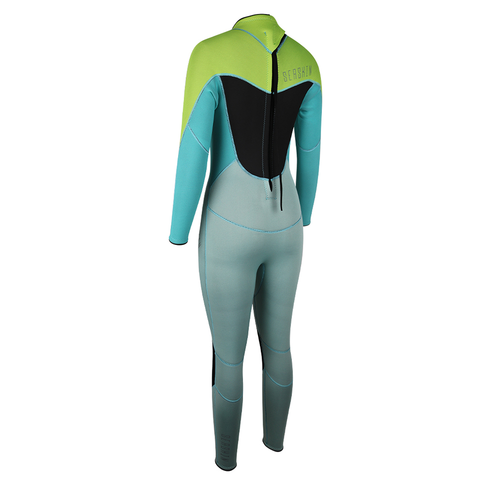 Seaskin Neoprene 4mm 다이빙 백 Zip Full Wetsuit