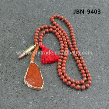 Tassel Bead Tassel accessories Natural agate beads Long necklace