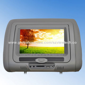 7-inch Car Headrest DVD Player, Built-in USB, SD, IR, FM Transimitter, Cover Changeable Function, CENew