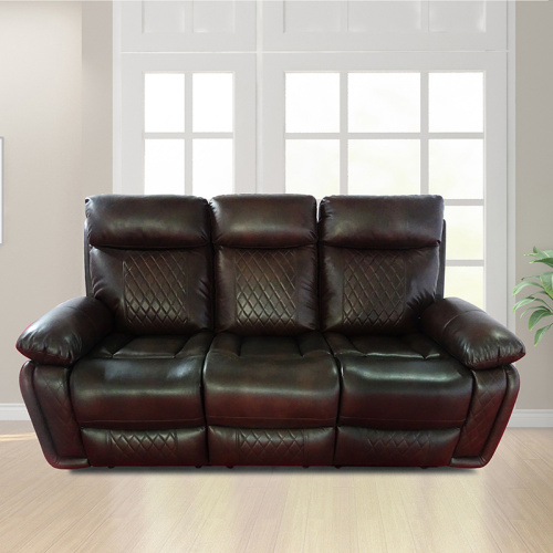 PU 3+2+1 Reclining Sofa with Console