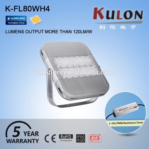 Energy saving motion sensor rohs proved 80w led flood lighting