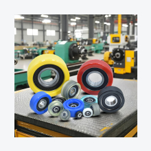 PU Polyurethane Rubber Bearing Pinch Roller Pulley Machine Wheel - Various Diameters and Widths