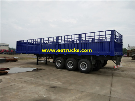 3 Axle 30ton Box Cargo نصف مقطورة