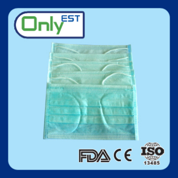 Disposable top quality colored nonwoven filtering face mask