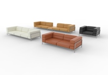 Two-Seater Extendable Office Reception Fabric Sofa Bed