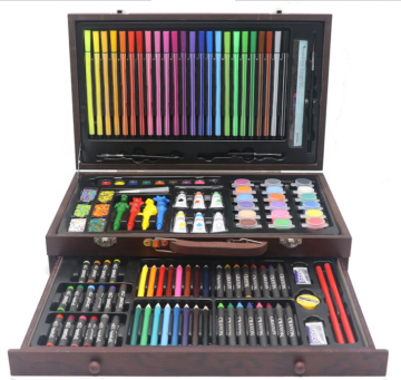 130pcs Drawing Wooden Box art Set for Students