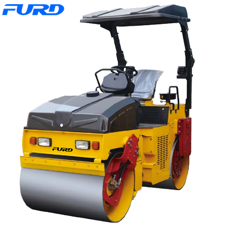 3 ton ride on hydraulic articulated vibratory road roller
