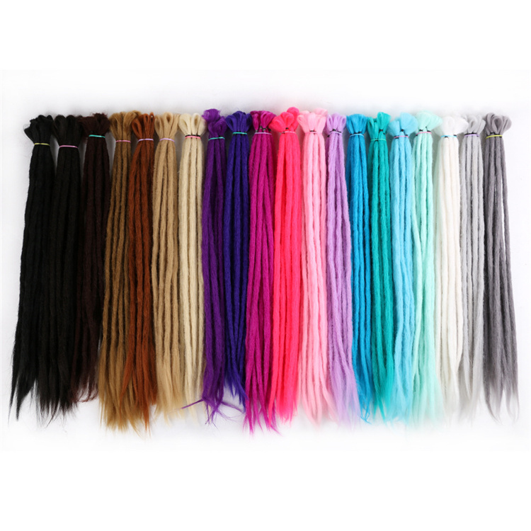 Hand Made Dreadlock Hair Extensions Crochet Braiding Hair Synthetic Dreadlocks Faux Locs Dreads