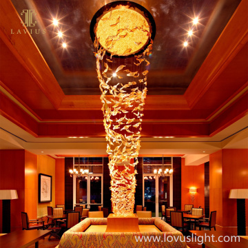 Large-scale custom chandelier for banquet halls and conference rooms Colorful chandelier Project engineering chandeliers Hotel
