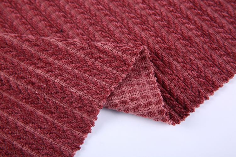 High Quality Jersey Chenille Fabric for Garment Microfiber Plain Dyed 100% Polyester,100%poly Stripe Designs Knitted Picture