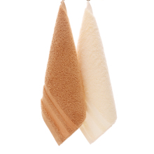 Square Cotton Towels with Satin