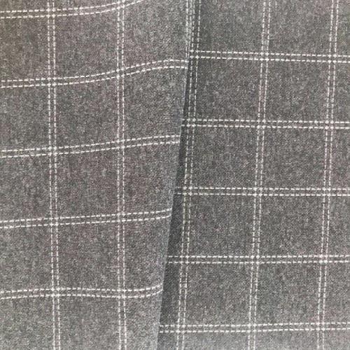 Plaid Design Double Knitting Jacquard