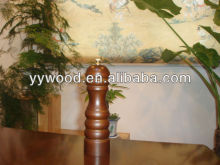 wooden body salt and pepper mill with stainless steel grinder mechanism