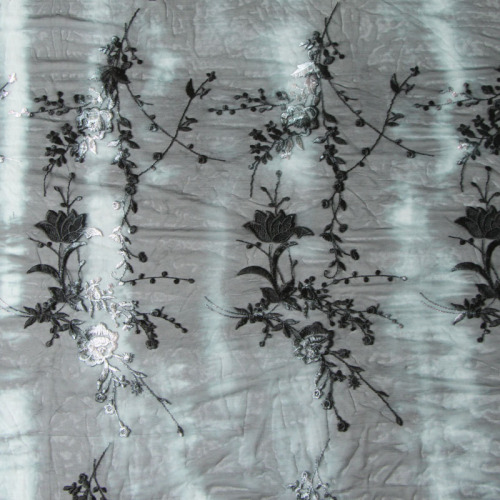 Polyester Mesh Embroidery Fabric with Gradually Change