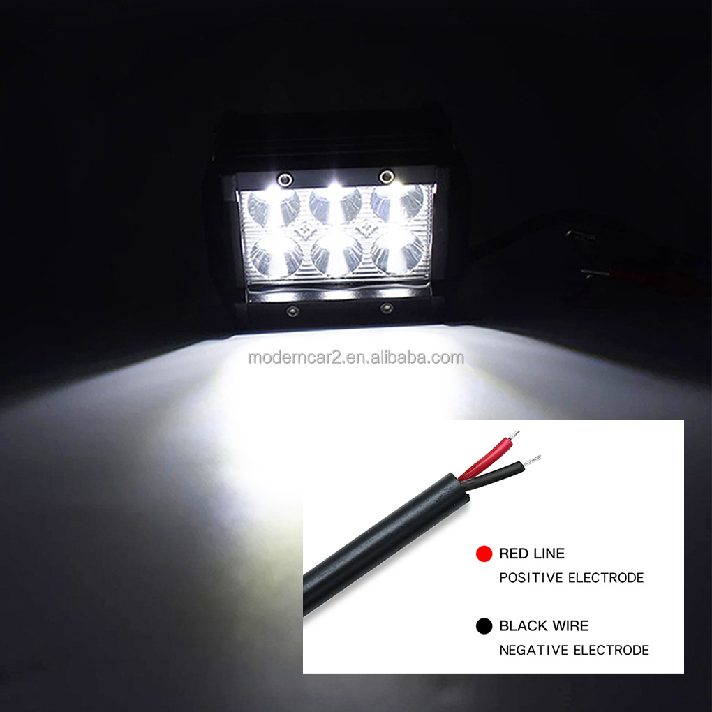 4 个 LED 工作灯条 18w LED 灯条 4x4 越野 LED 灯条 LED 聚光灯雾灯雾车灯闪光灯自动