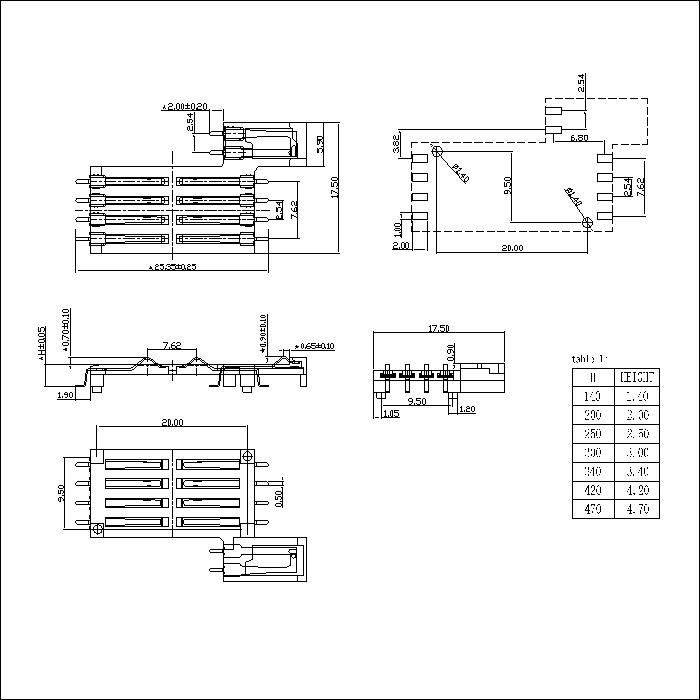 SIM series 8Pin mini SC card left switch connector ATK-SIM8XXA024