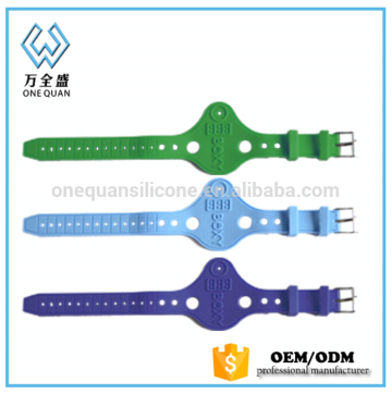 promotional silicone rubber key holder bracelet ,factory key holder wristband