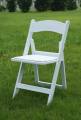 Κλασικό λευκό ρητίνης Wimbledon πτυσσόμενη καρέκλα για παρτυ