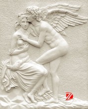 Angel wall relief sculpture