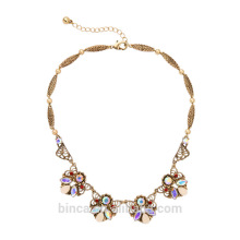 Stock Fashion Vintage resin statement necklaces alloy Choker necklaces XL278