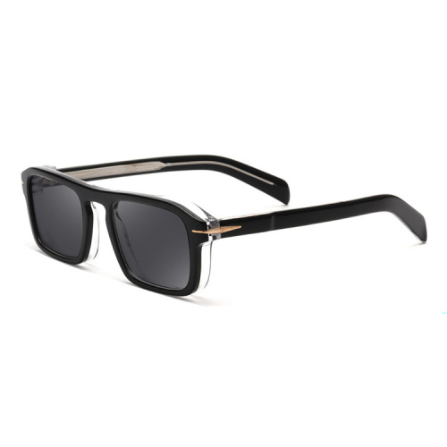 Flexible Oversized Mens Sunglasses Black Retangle Eyewear Mens Factory