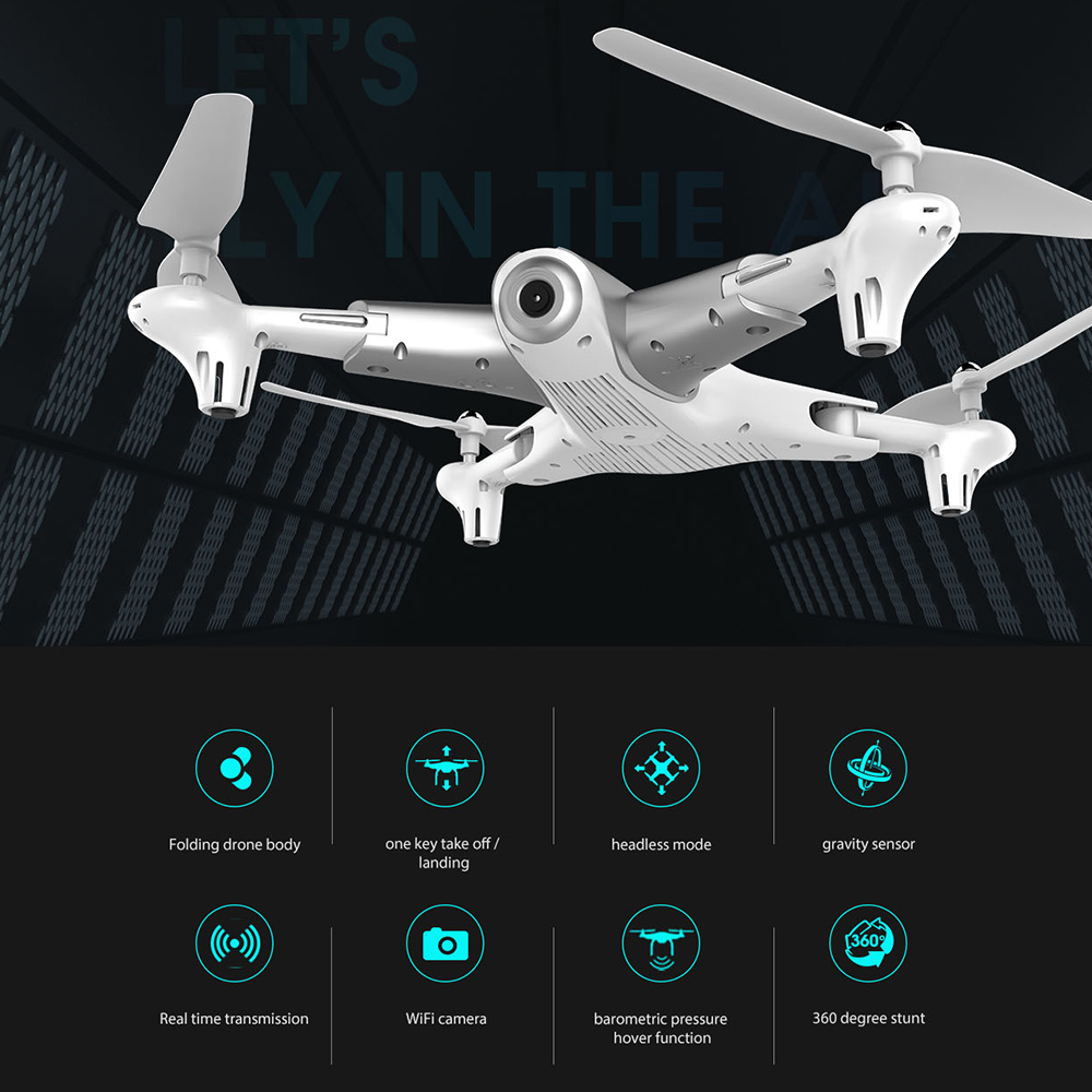 2018 New Arrival Z3 Quadrocopter With100W HD Wifi Camera Real-time Altitude Hold Flow Hover Headless Mode Foldable Drone