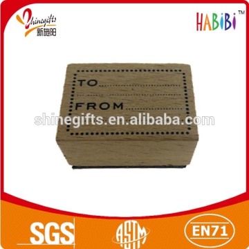 Wood stamp in letter