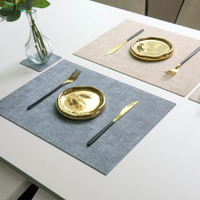Washable Rectangle Faux Leather Placemats for Dining Table