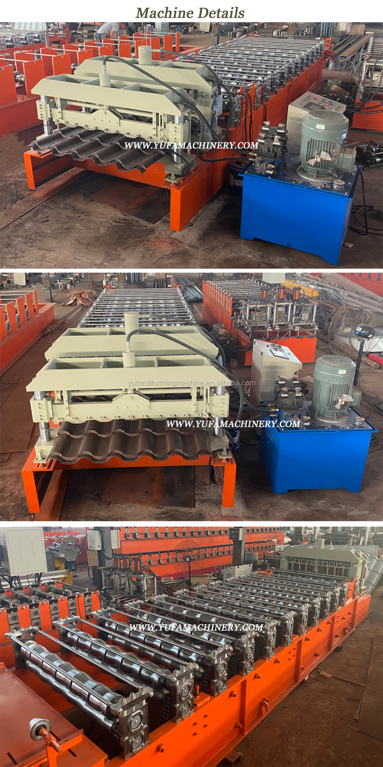 2020 new design glazed tile roofing making machine for Azerbaijan customer