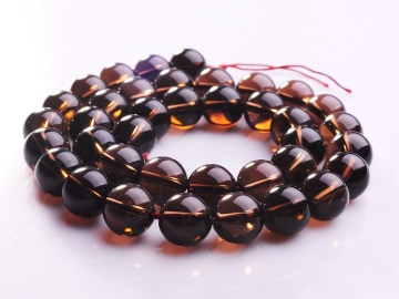 Loose 10MM Natural Smoky Quartz Round Beads 16Inch