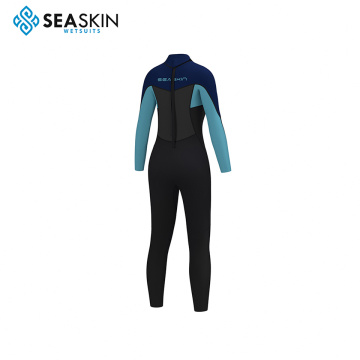 Seaskin kadınları geri fermuar renkli sörfler wetsuits