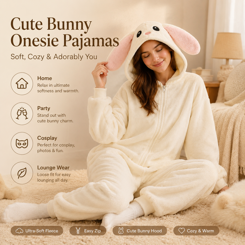 Цельная униформа с капюшоном и плюшевым кроликом Plush Bunny Hooded One Piece Uniform