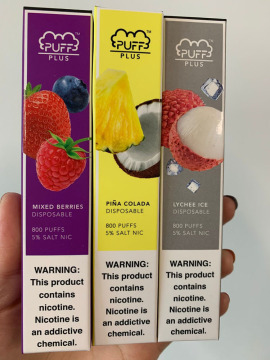 Puff Plus 5% Nic 800puffs with Many Flavors