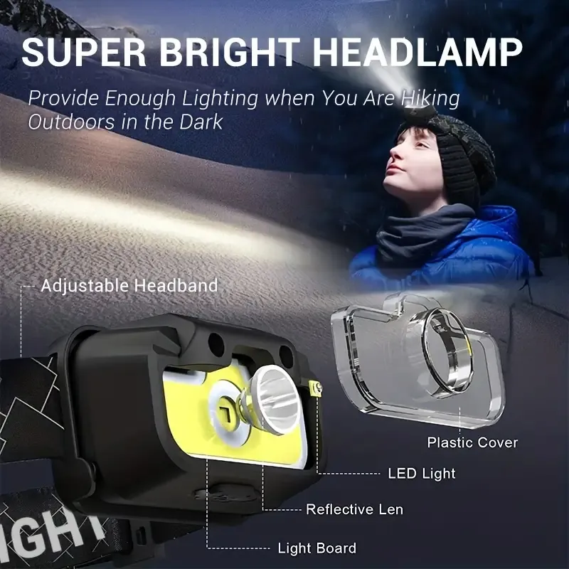Motion Sensor Rechargeable Camping Light with White/Red/Green Light Options