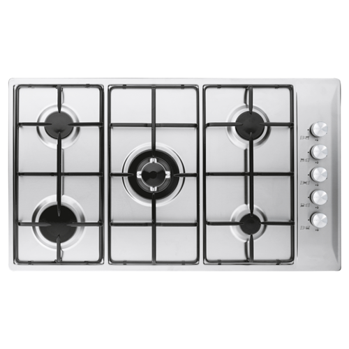 Glem 5 Burner Hob Stainless Steel