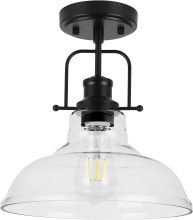 Semi Flush Mount Glass Shade Ceiling Lamp