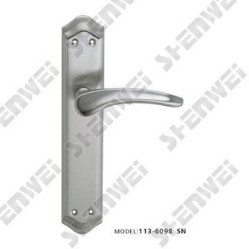 Zinc Aluminum Alloy Iron Door Handle with Plate