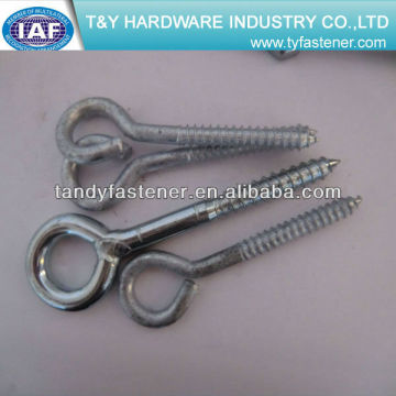 eye bolt wood screw / carbon steel / zinc pleated