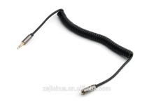 black gun spring 3.5mm AUX stereo jack cable male to female