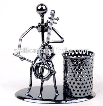 metal player figurine pen holder,iron fancy pen holders,tinplate pen holders