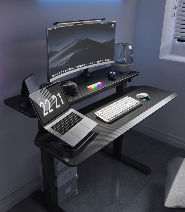 Sit Stand Customised Black Variable Height Office Desk