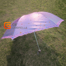 Chameleon Cloth 3 Foling Umbrella with Lace