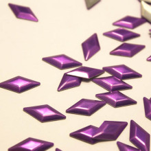 Diamond HotFix Metal Studs Purple 6x12mm