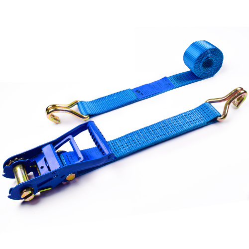 2" 6T 50mm Wholesale Heavy Duty Ratchet Buckle Cargo Lashing Straps With 2 Inch Double J Hooks