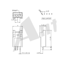 Pitch 2,50 mm 180 ° Seria złącza typu pudełka