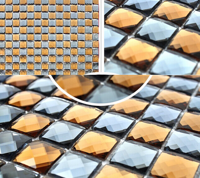 Promotion Wall and Floor Glass Mix Stone Mosaic Tiles Crystal Mosaic