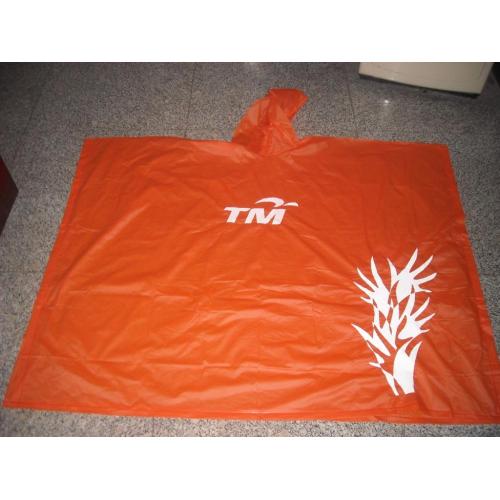 poncho impermeable de pvc con logo personalizado impreso